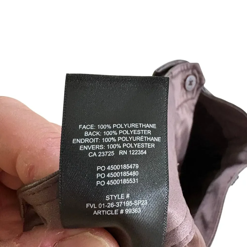 Aritzia Babaton Faux Leather Dark Chocolate Brown Shorts Women’s Size 4 - Picture 5 of 7